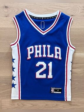 Youth Joel Embiid Philadelphia 76ers NBA Basketball Jersey - Size Small